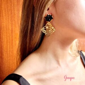Aretes Acero tejidos con Cristales