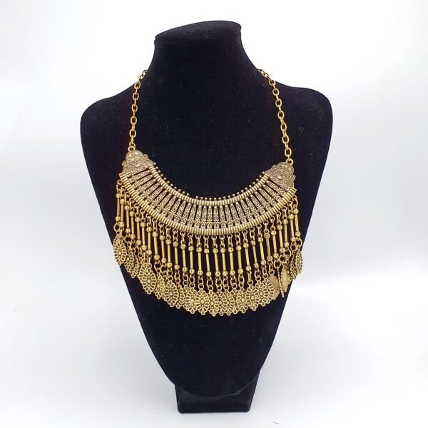 Collar Metálico Dorado Envejecido