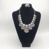 Collar Metálico Plateado Envejecido