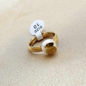 Anillo Acero Osito & Perla