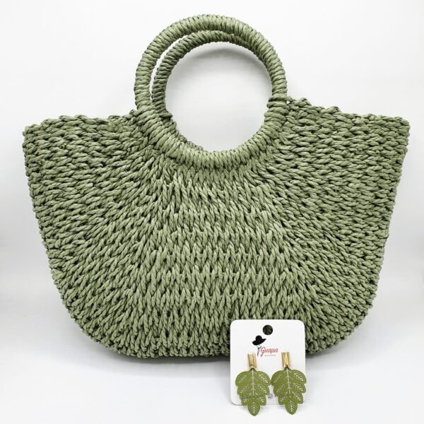 Cartera Tipo Mimbre Grande