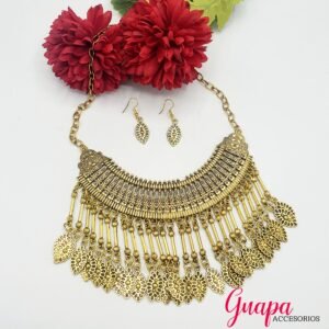 Collar Metálico Dorado Envejecido