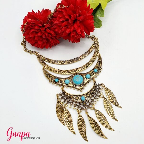 Collar Metálico Dorado Envejecido