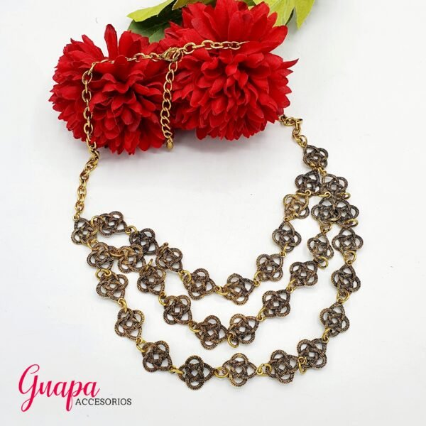 Collar Metálico Dorado Envejecido