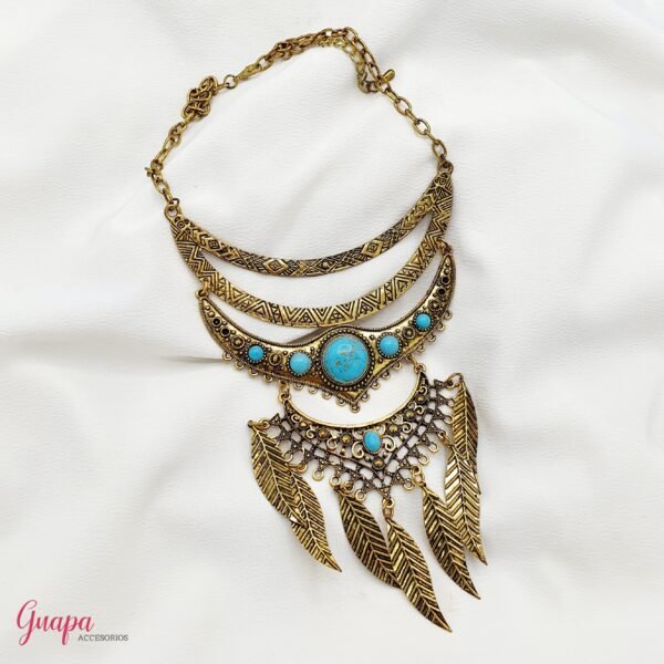 Collar Metálico Dorado Envejecido
