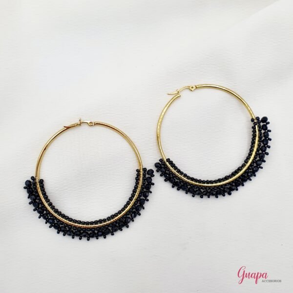 Argollas Acero Tejidas