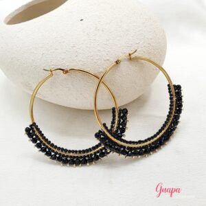 Argollas Acero Tejidas