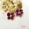 Aretes Acero Flor