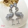 Aretes Fiesta Brillos Flamingo