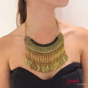 Collar Metálico Dorado Envejecido