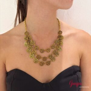 Collar Metálico Dorado Envejecido