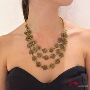 Collar Metálico Dorado Envejecido