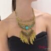 Collar Metálico Dorado Envejecido