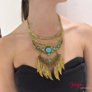 Collar Metálico Dorado Envejecido