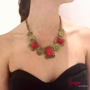 Collar Metálico Dorado Envejecido