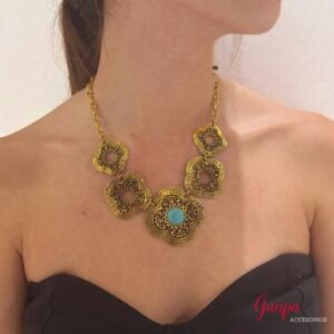 Collar Metálico Dorado Envejecido