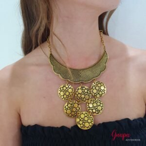 Collar Metálico Dorado Envejecido