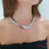 Collar Metálico Plateado