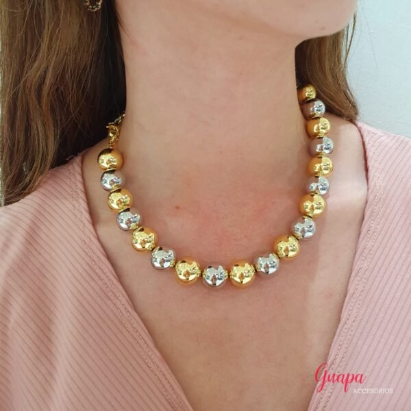 Juego Balines Goldfilled Gold & Silver