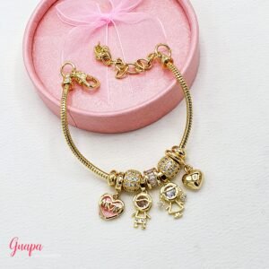 Manilla Goldfilled Niño & Niña (4 dijes)
