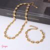 Juego Acero Collar & Manilla
