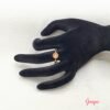Anillo Acero Oro Rosa Doble Cara