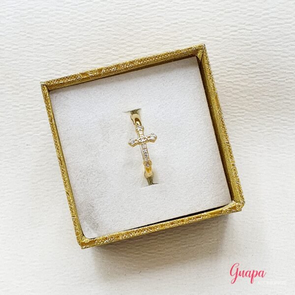 Anillo Goldfilled Ajustable Cruz