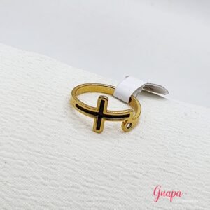 Anillo Acero Cruz