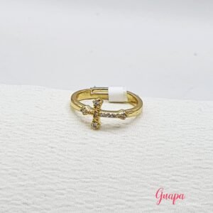 Anillo Goldfilled Ajustable Cruz