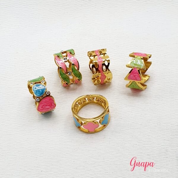 Anillo Acero Multicolor