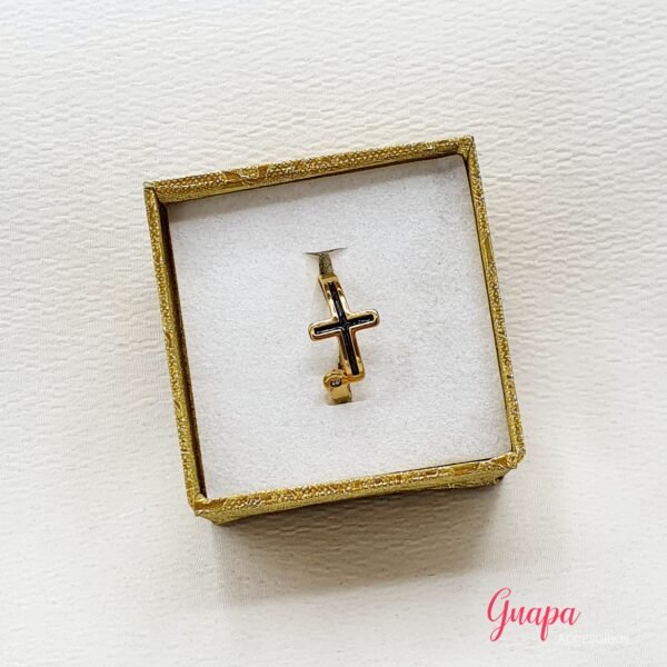 Anillo Acero Cruz