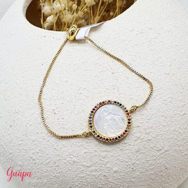 Manilla Ajustable Goldfilled Virgen Guadalupe