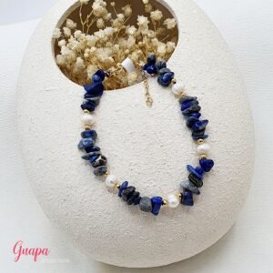Manilla Piedra Cortada & Perlas