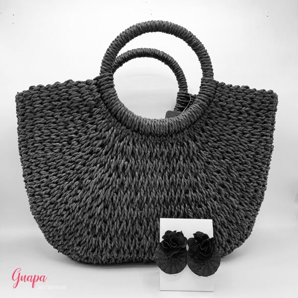 Cartera Tipo Mimbre Grande