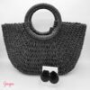 Cartera Tipo Mimbre Grande