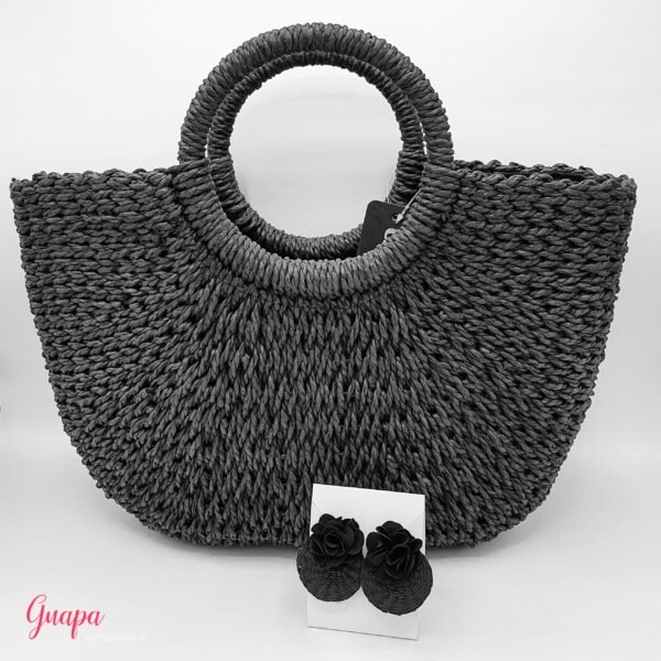 Cartera Tipo Mimbre Grande