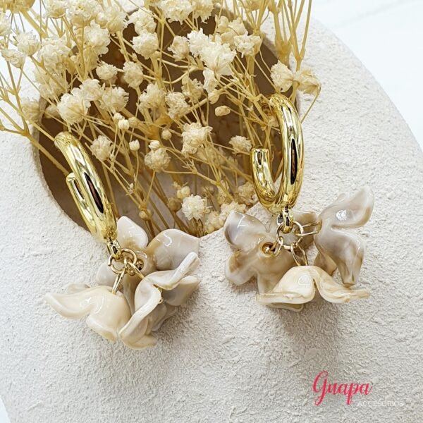 Argollas Flores Acrílicas