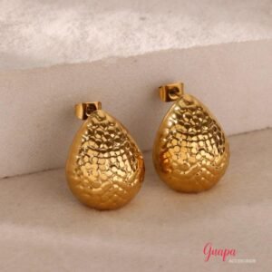 Aretes Acero Gota Plana