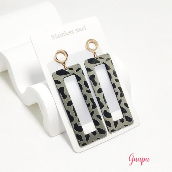 Aretes Acero Zebra