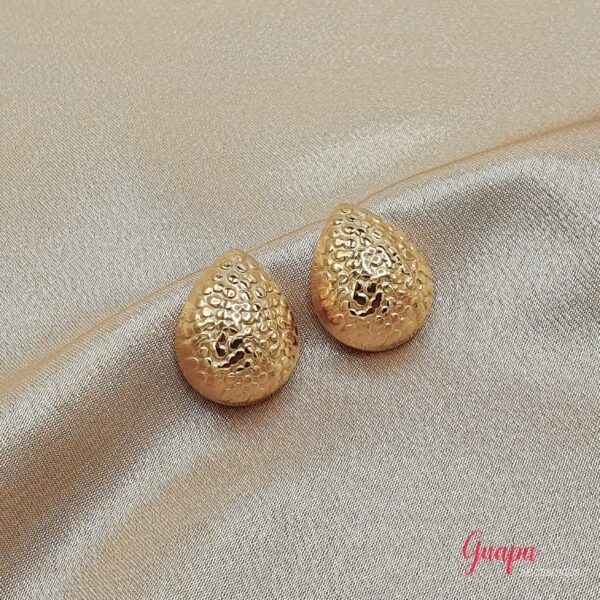 Aretes Acero Gota Plana