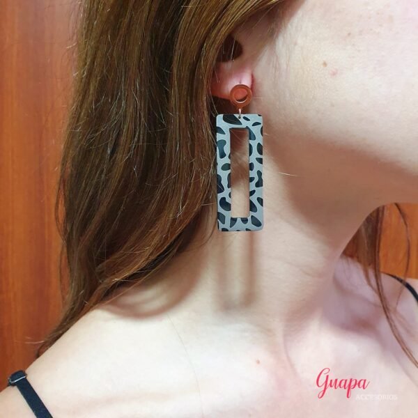 Aretes Acero Zebra