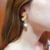 Aretes Media Flor & Perla