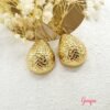Aretes Acero Gota Plana