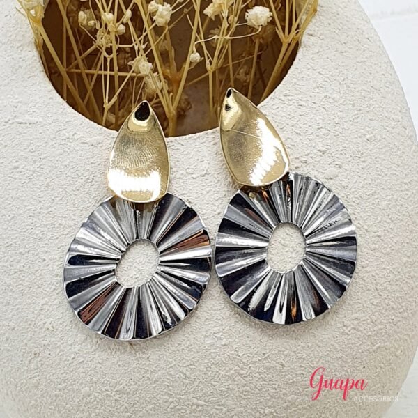 Aretes Goldfilled Gold & Silver