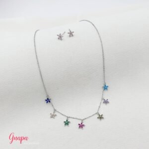 Juego Goldfilled Flores