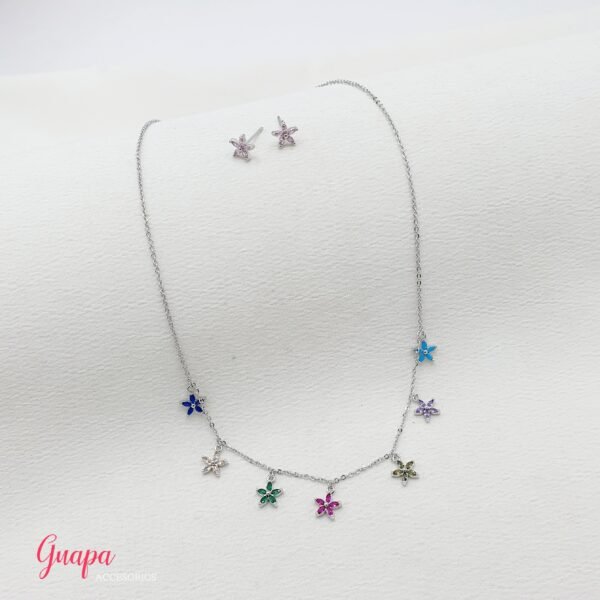 Juego Goldfilled Flores