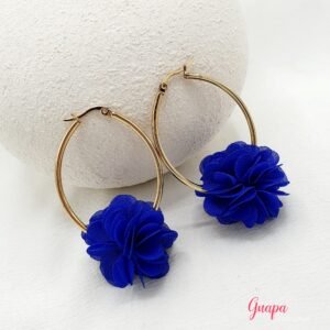 Argollas Acero & Flor