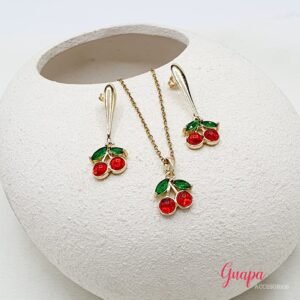 Juego Goldfilled Cereza