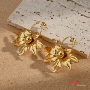 Photo_1759759979505 Aretes Acero Media Flor