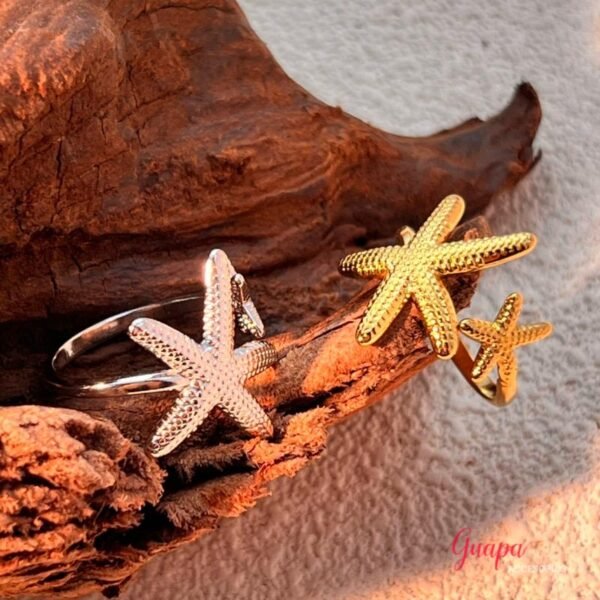 Photo_1760465817283 Anillo Acero Ajustable Estrella de Mar